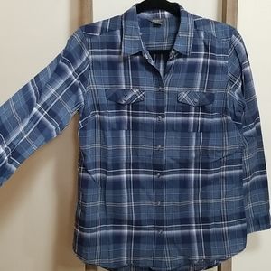 EDDIE BAUER (MED) long sleeve buttondown plaid